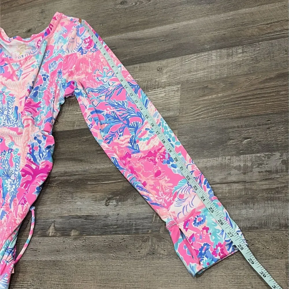 Lilly Pulitzer Convertible Rash Guard Top Mini Dress Sz XL Coverup Aquadesiac